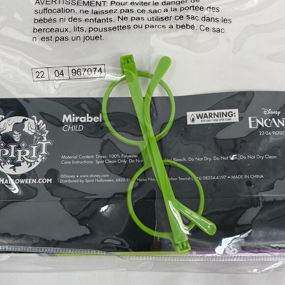 Disney Childs Encanto Mirabel Dress and Glasses Halloween Costume Small 4-6 - Picture 12 of 12